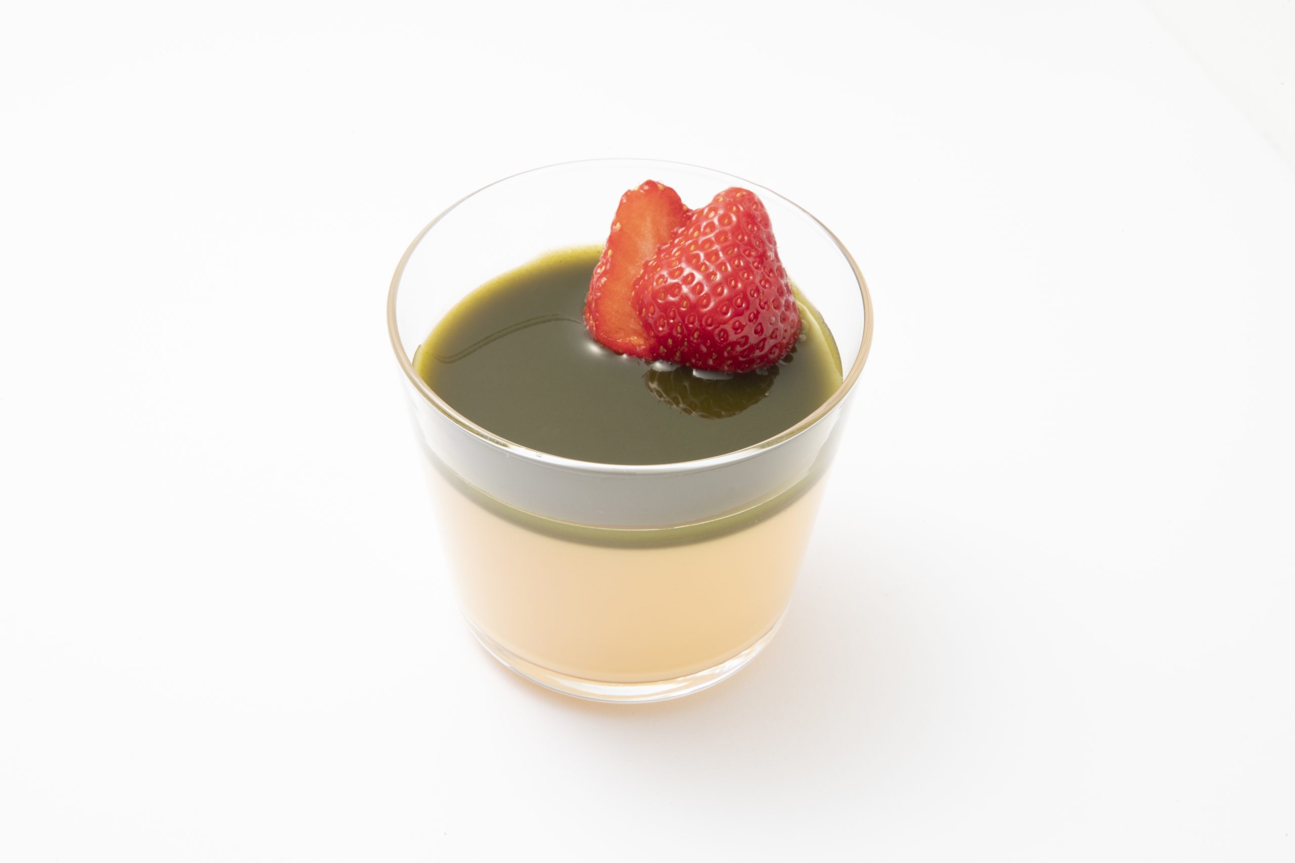 ビターな甘味　甘酒ぷりん～青汁ソース～の画像