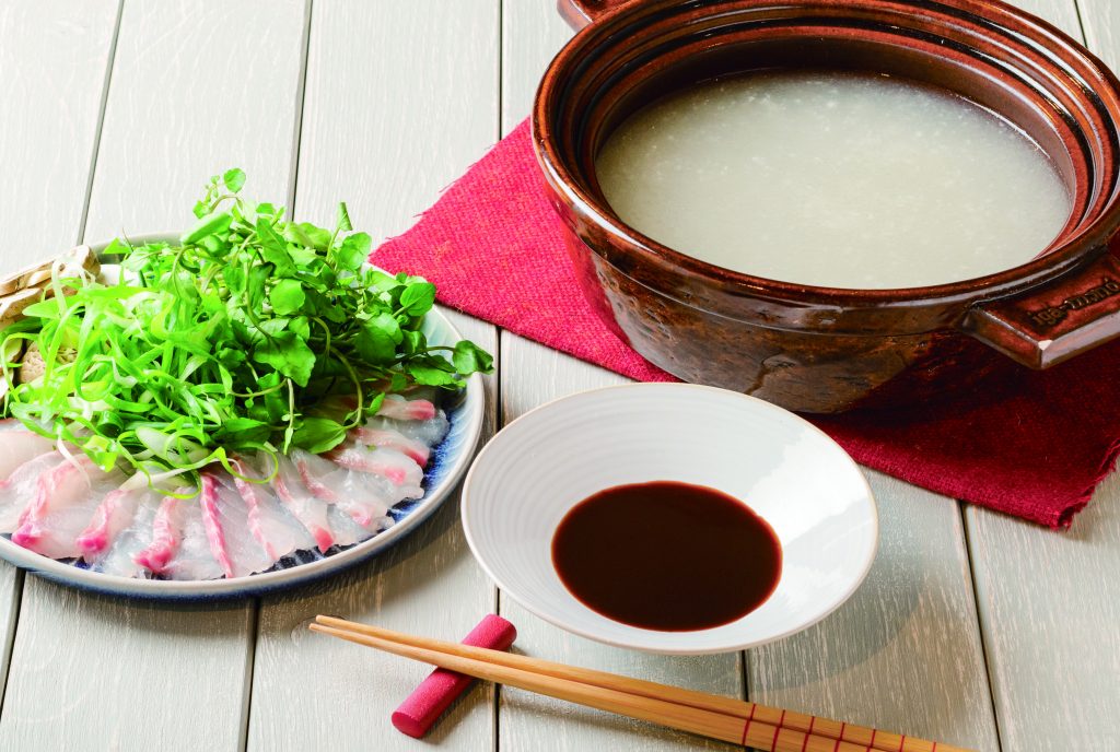 塩こうじを使った発酵鍋　塩こうじの鯛しゃぶ